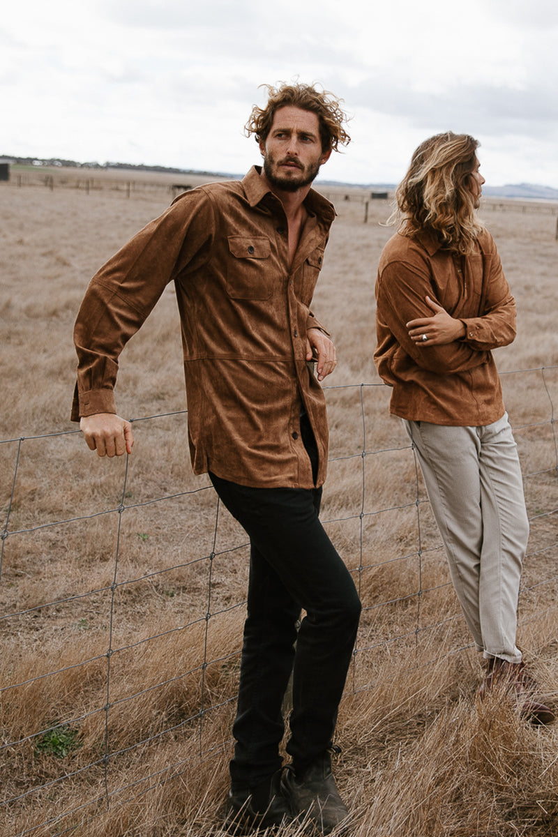 New Federal - Suede Long Sleeve Shirt/Jacket – OTTWAY