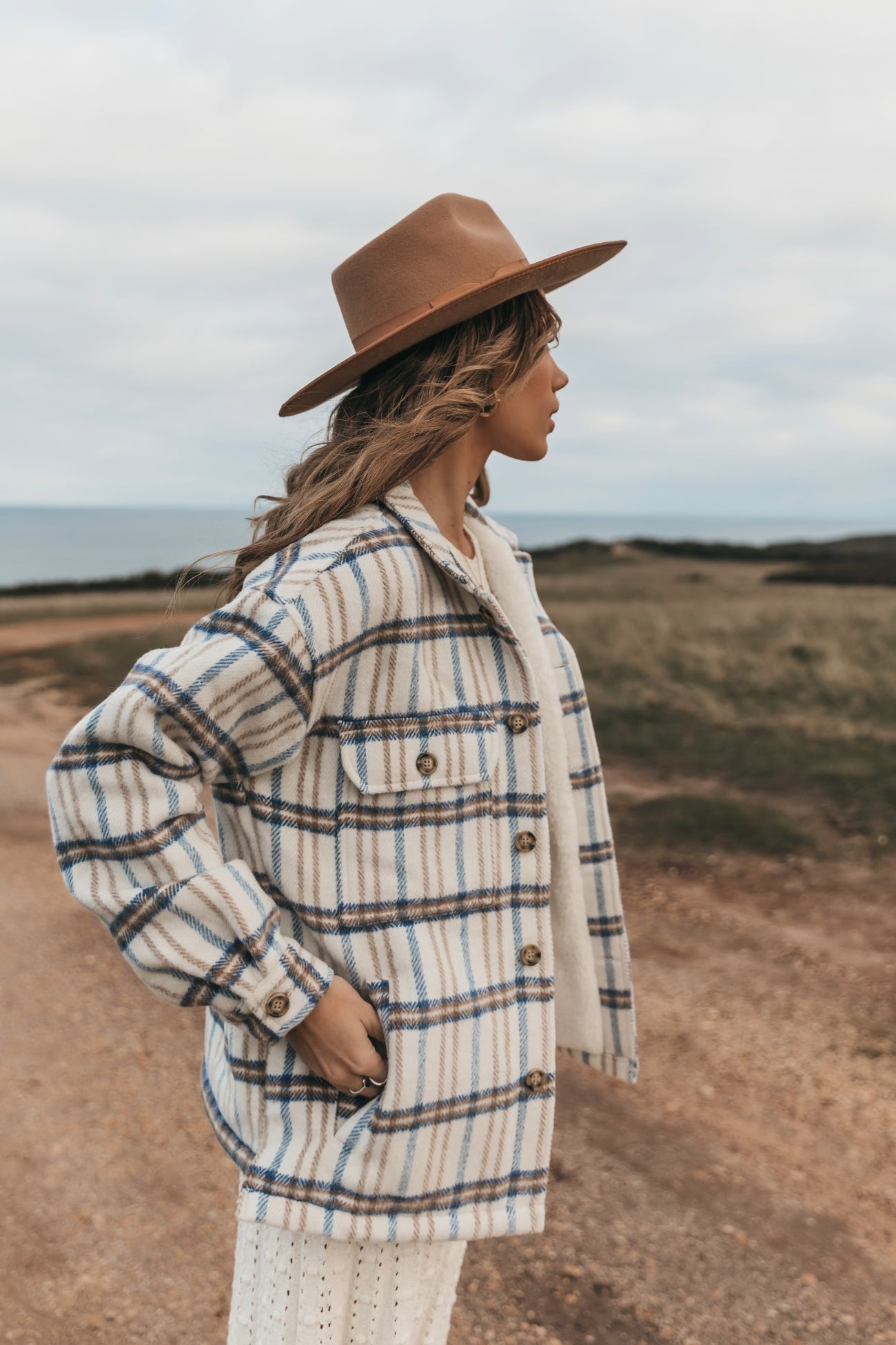 Bransby - Women White Flannel Jacket