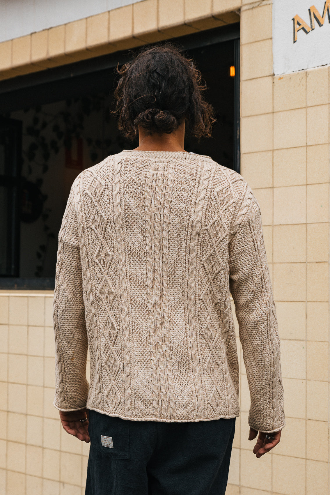 Cohen Cable Knit Cardigan - Beige