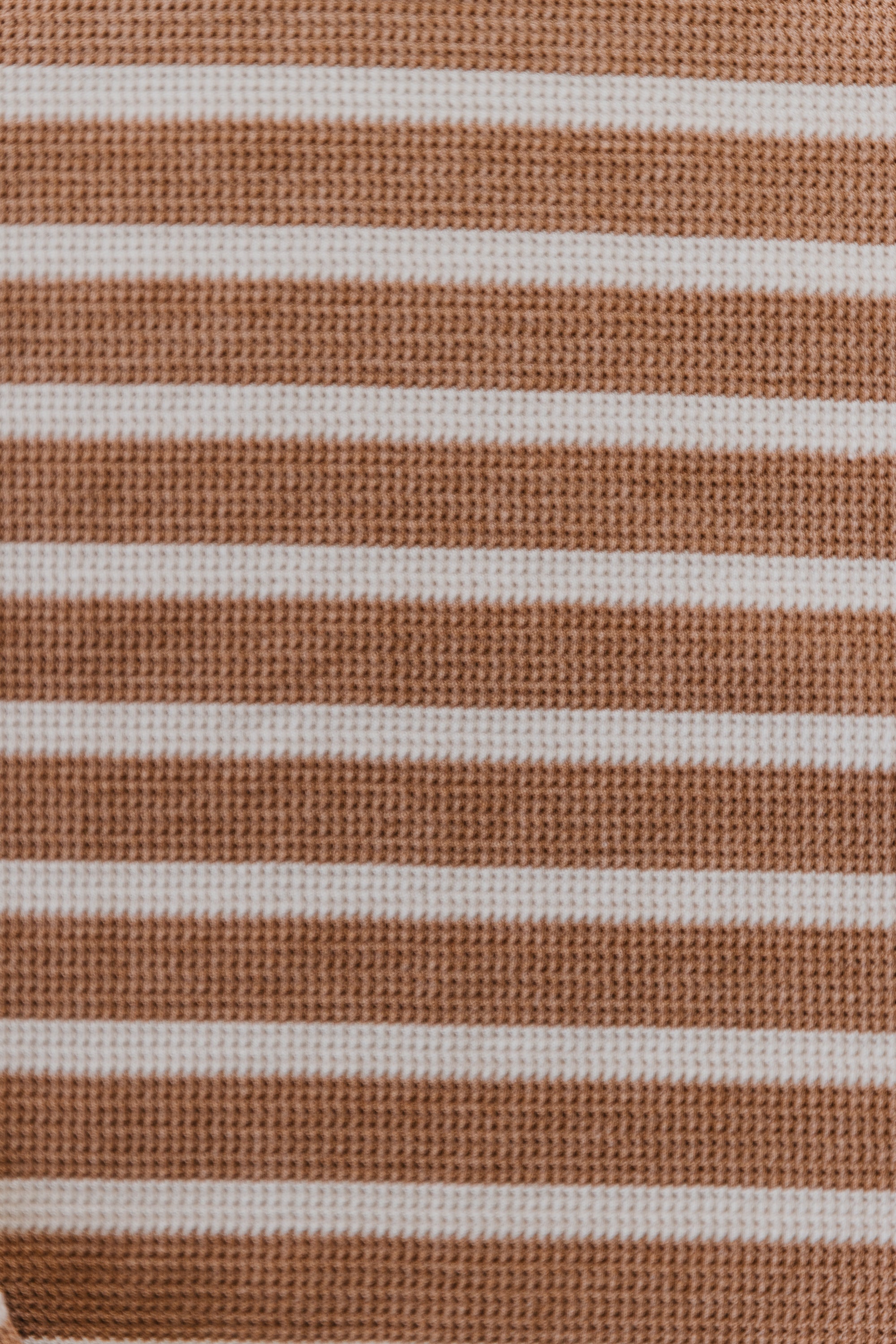 Nolan Striped Long Sleeve T-shirt - Brown and Cream