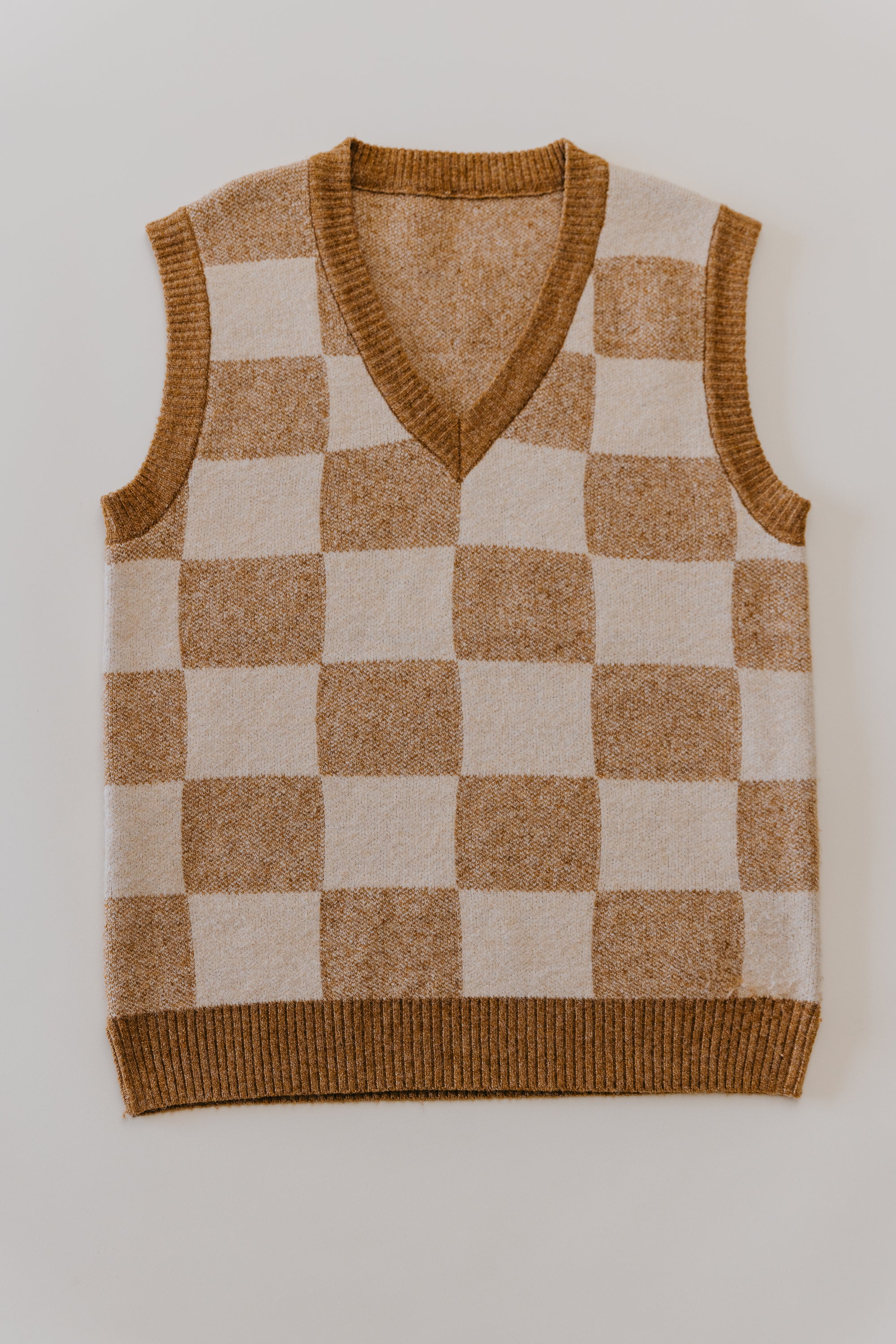 Archie - Brown Checkered Vest