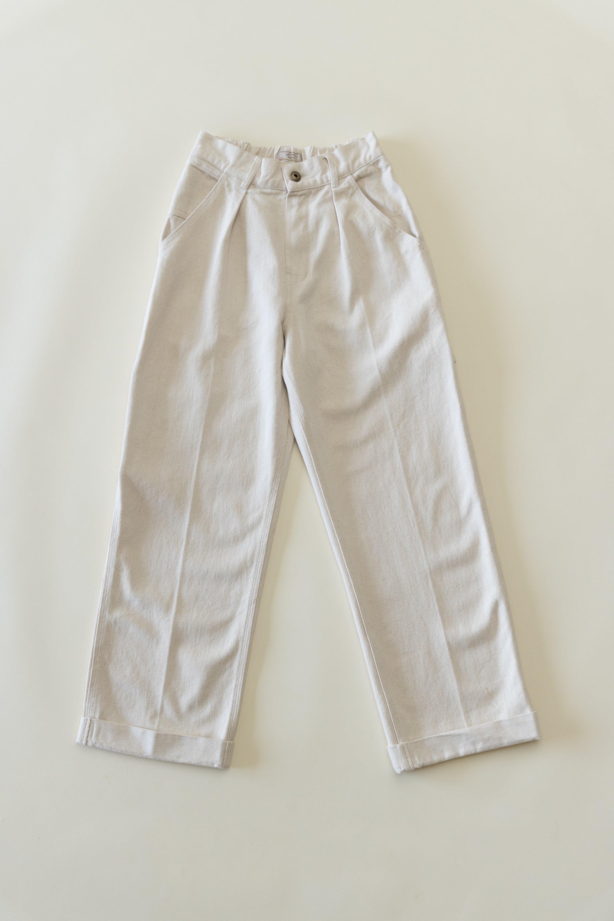 Ben Roy - Carpenter Baggy Pleated Pants - Oat