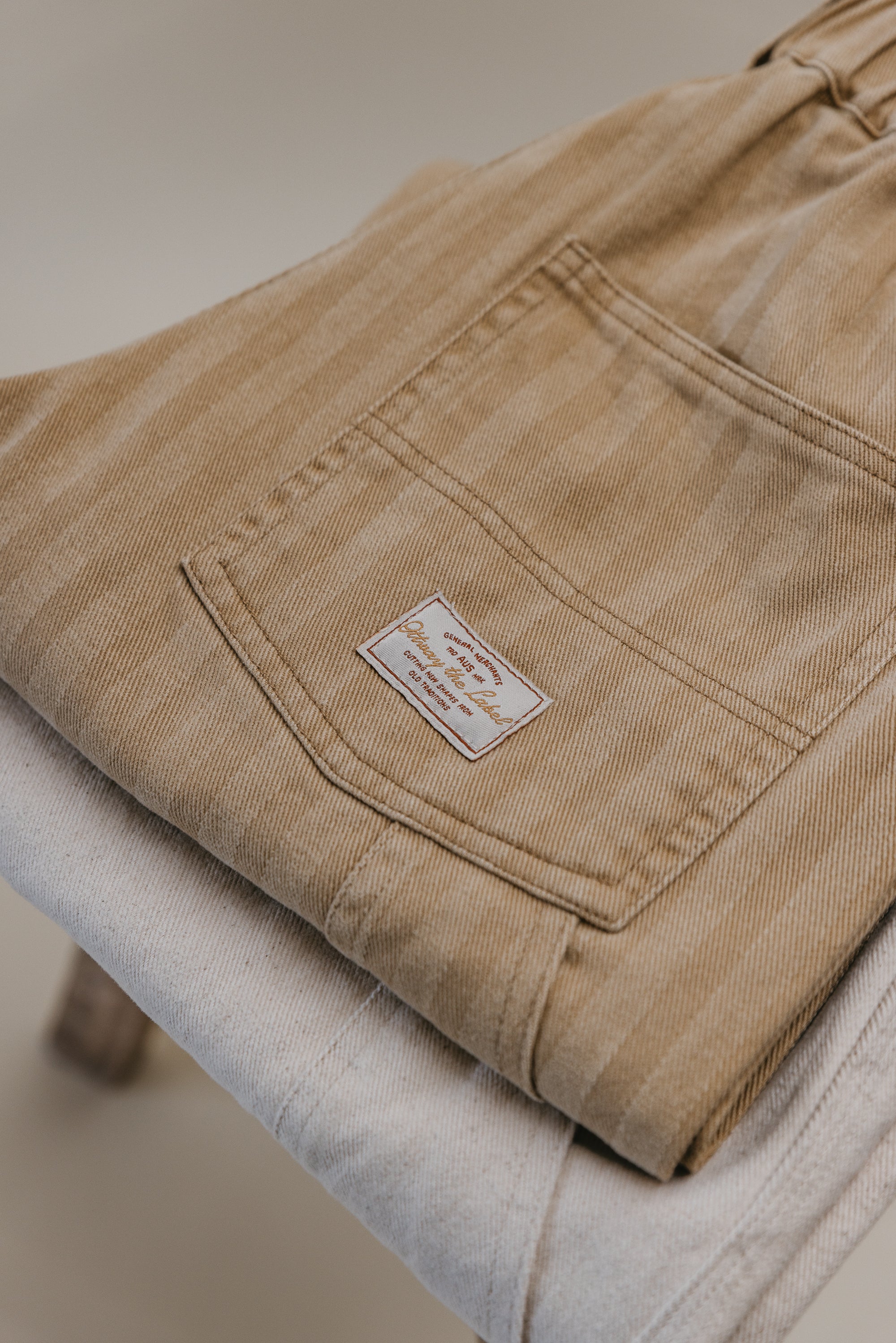 Ben Roy - Baggy Pleated Pants - Light Brown