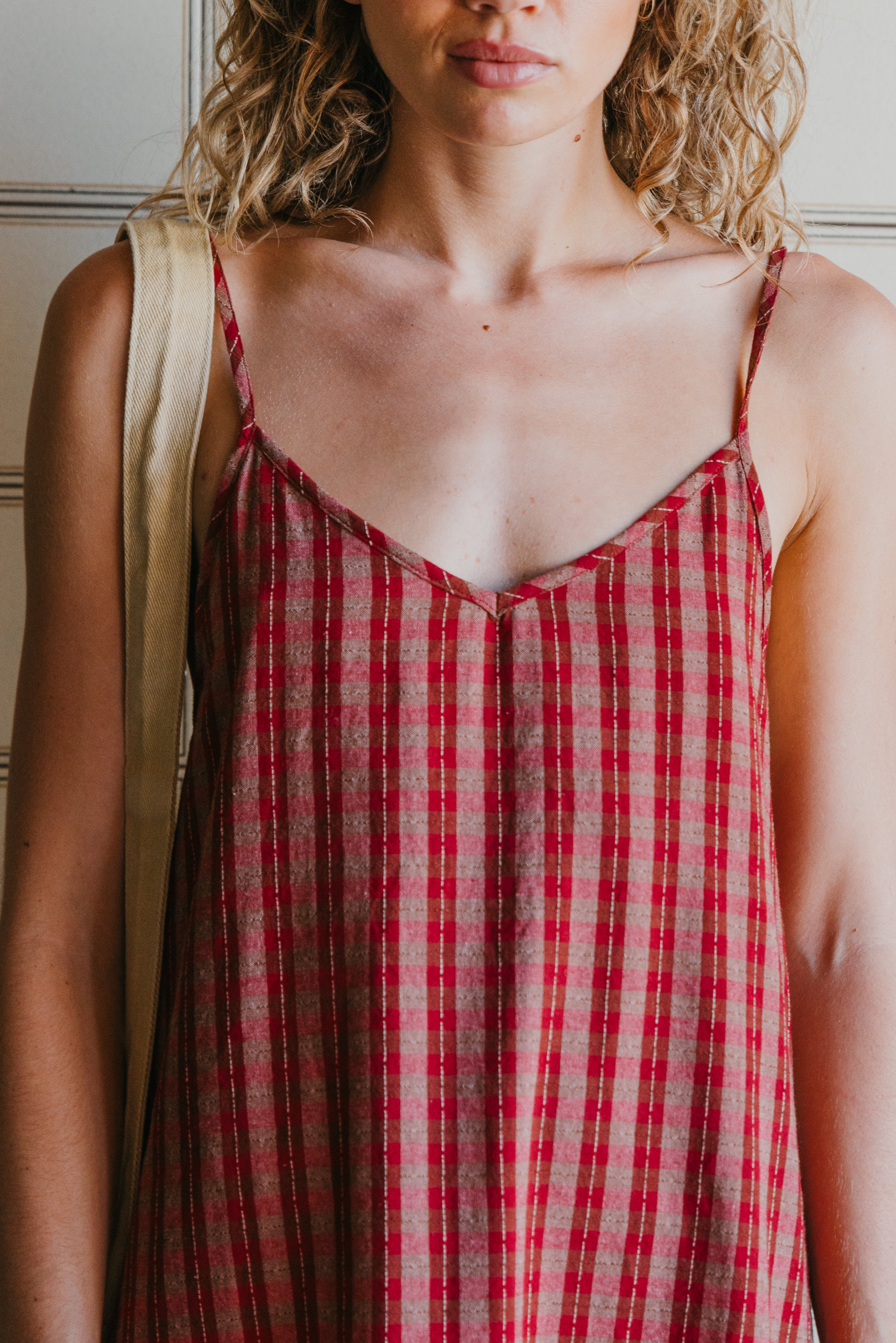 Cherry - Pink Checkered Dress