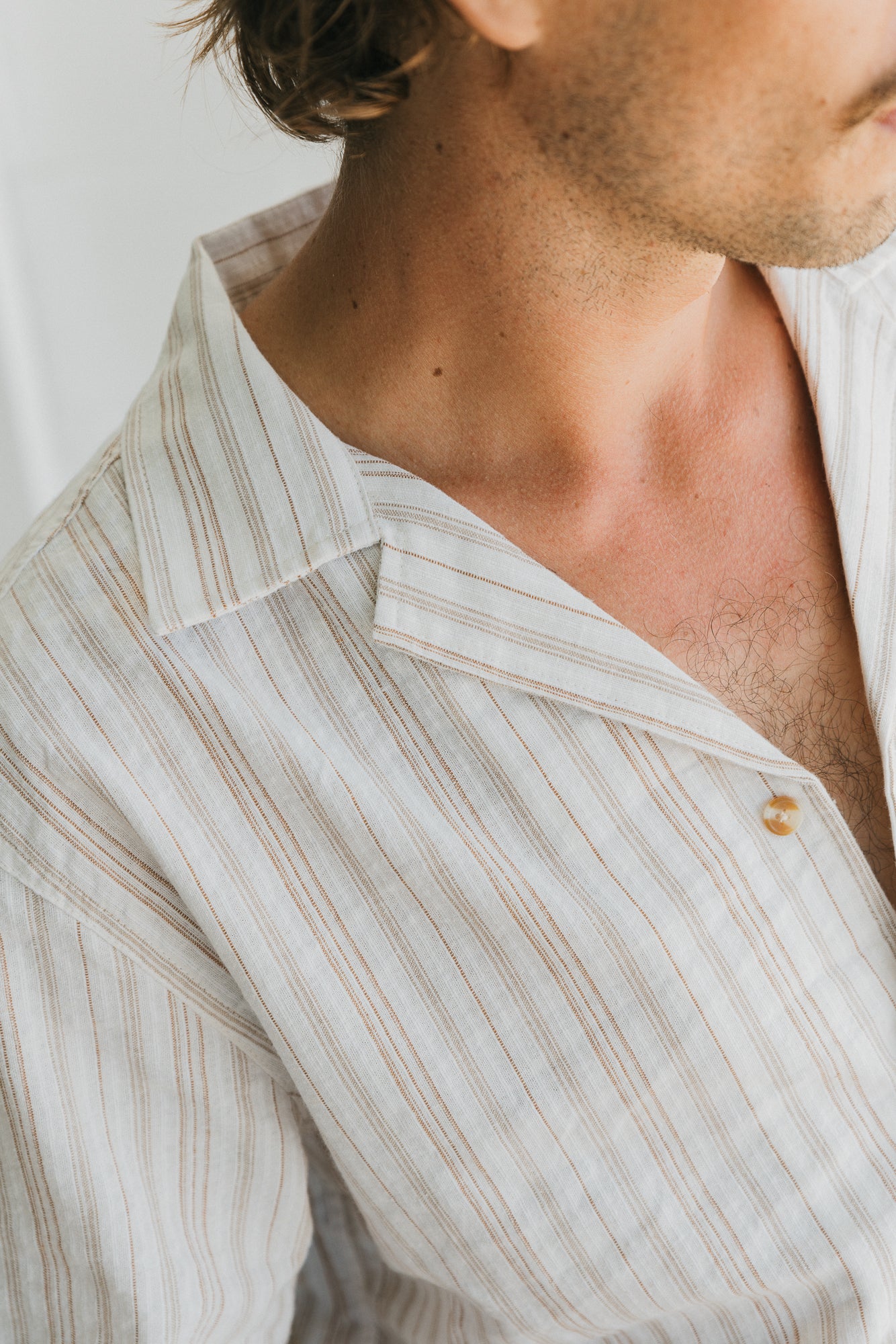 Bailey - Textured Striped Short Sleeve Shirt