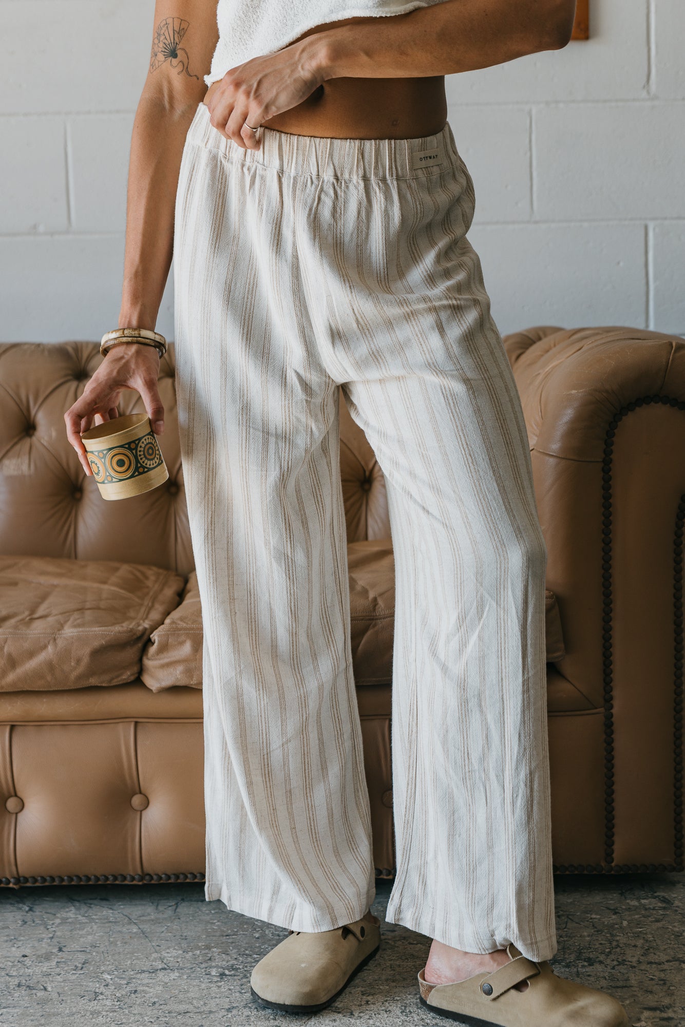 Loui - Textured Striped Pants