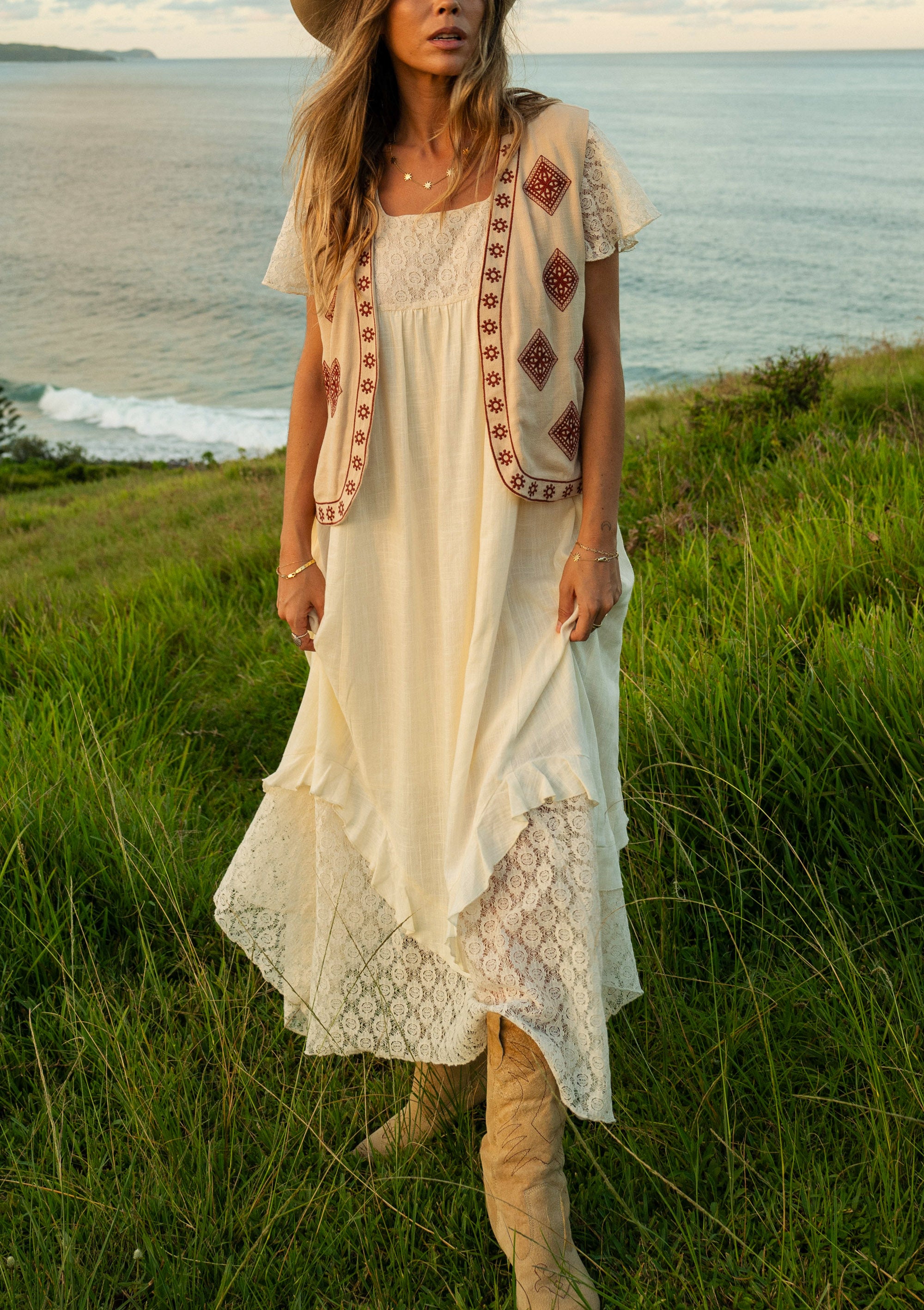 Allegra Boho Lace Maxi Dress