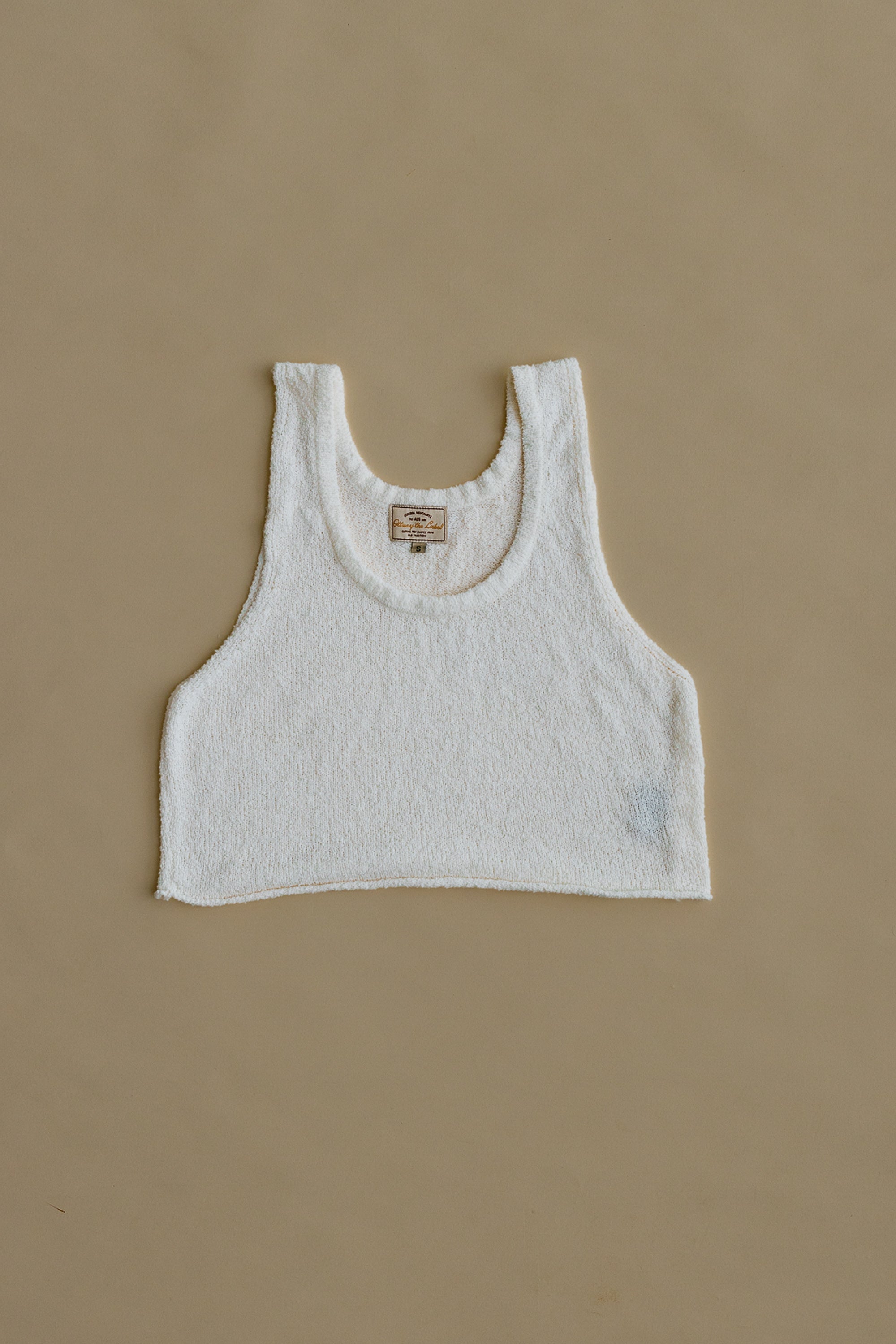 Maya - White Textured Rib Knit Tank