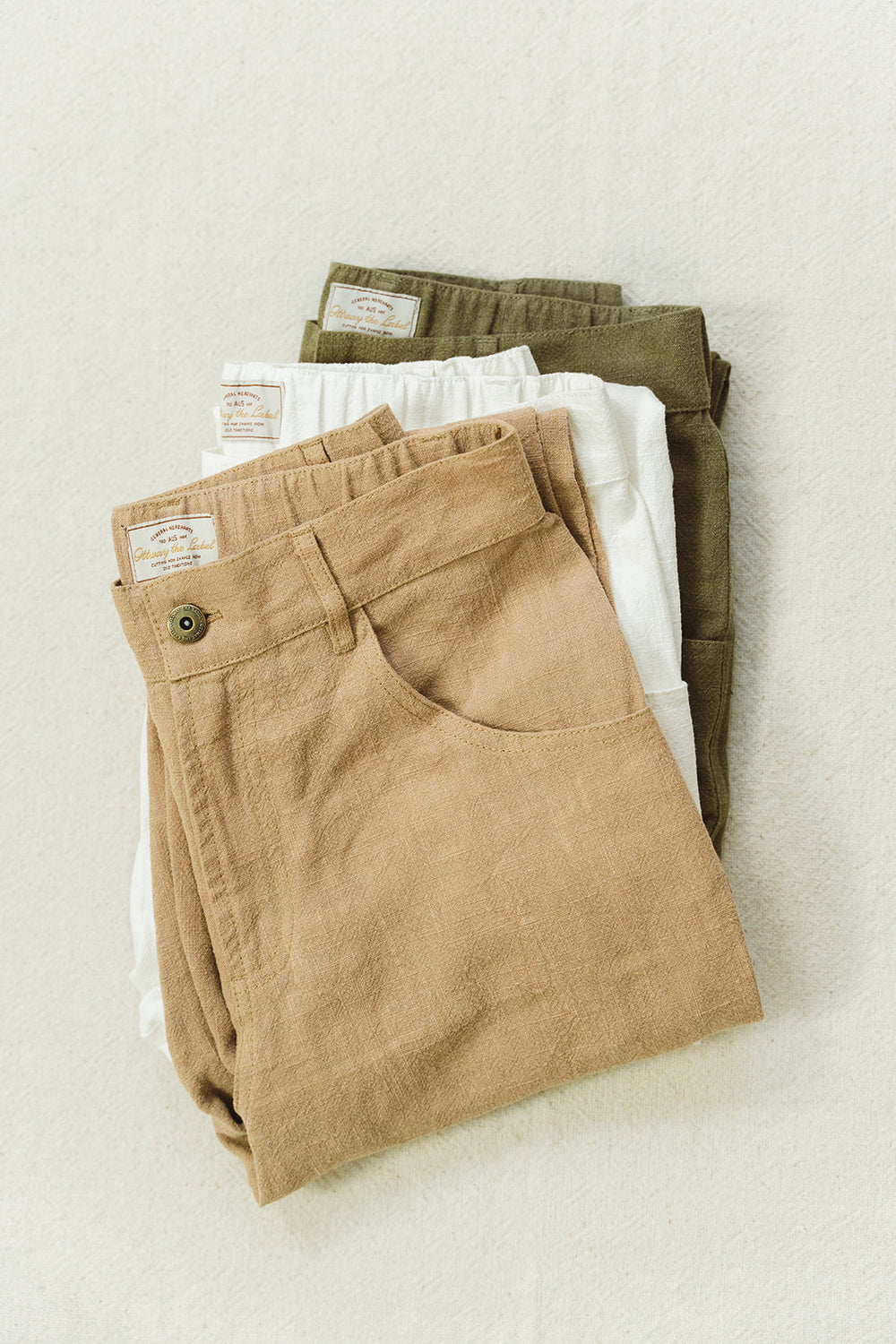 Miller - Textured Linen Pants - Light Brown