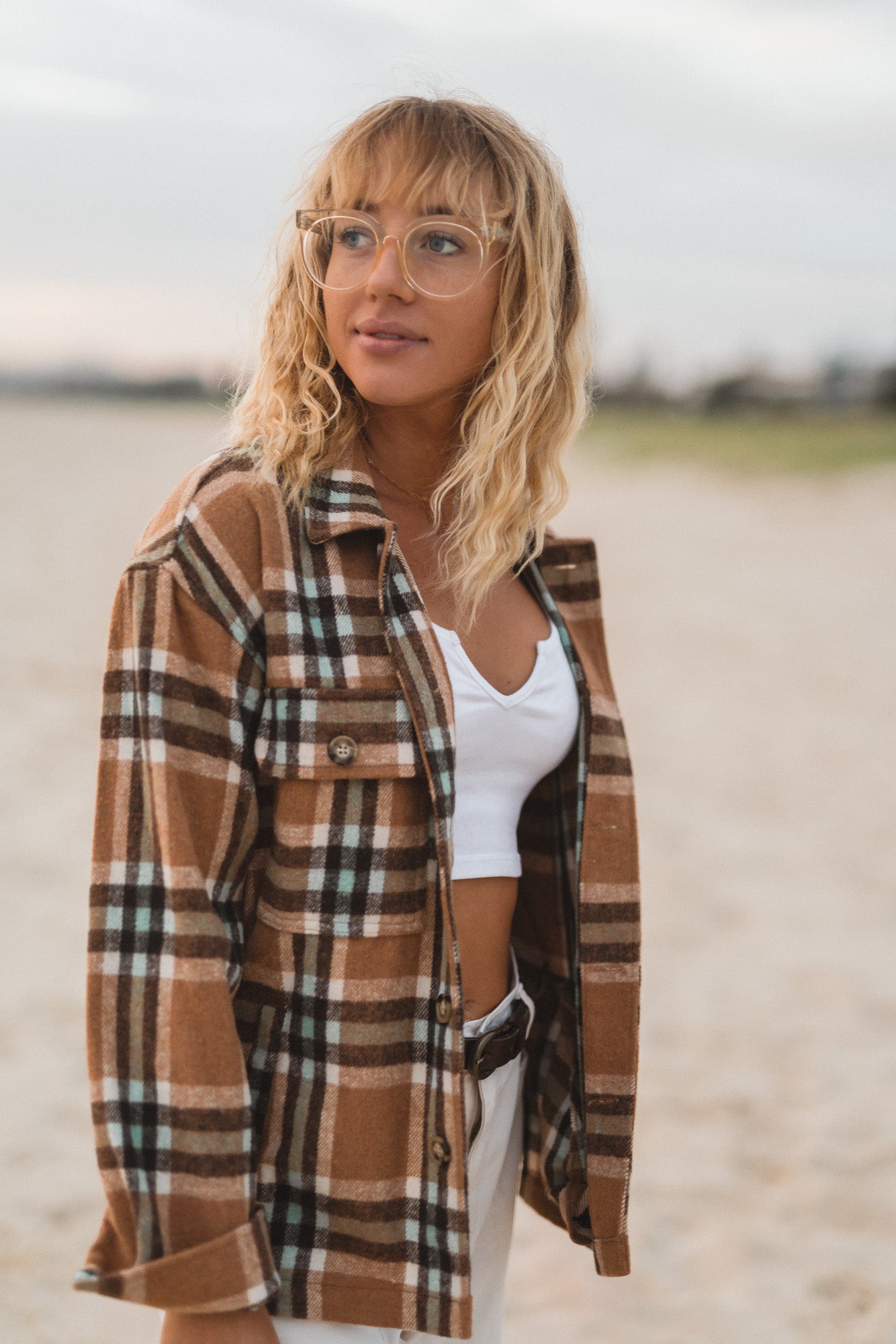 Winston - Women Brown Flannel Shirt/Jacket