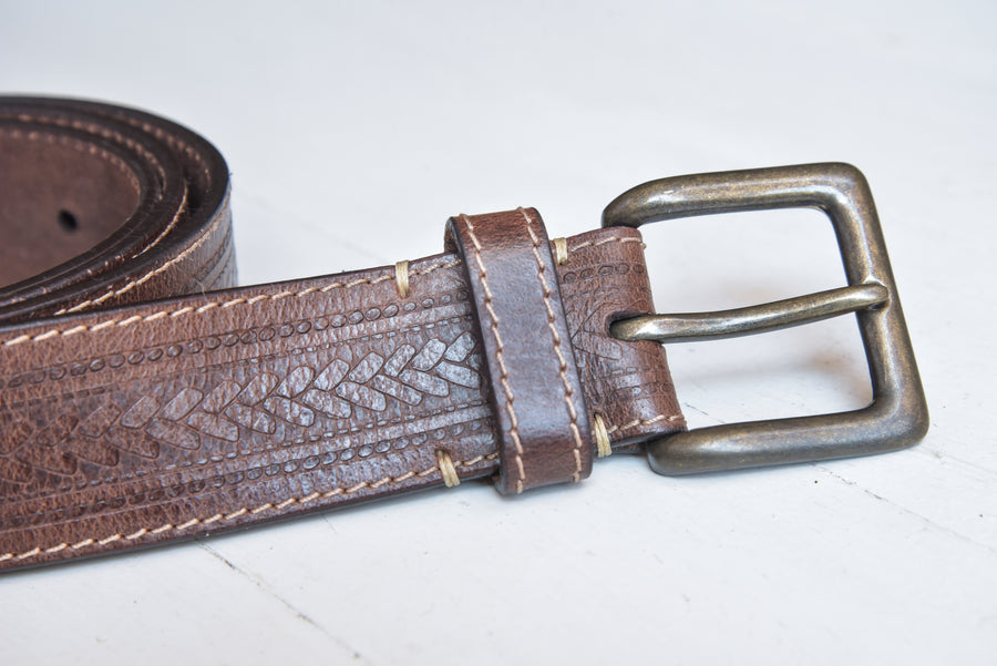 Russet - Leather Vintage Belt – OTTWAY